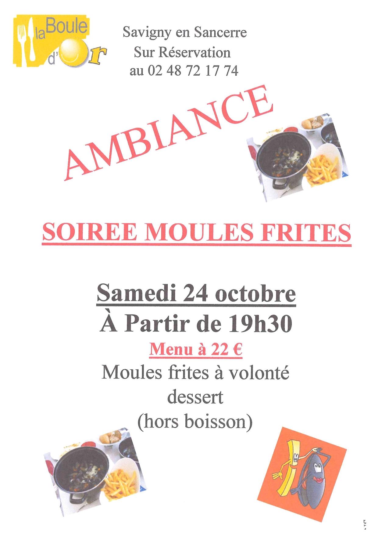 Soir&eacute;e moules frites