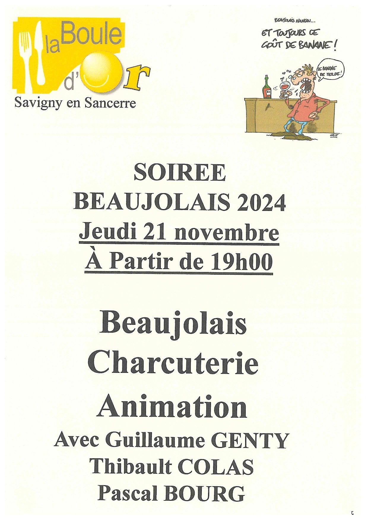 soir&eacute;e Beaujolais nouveau